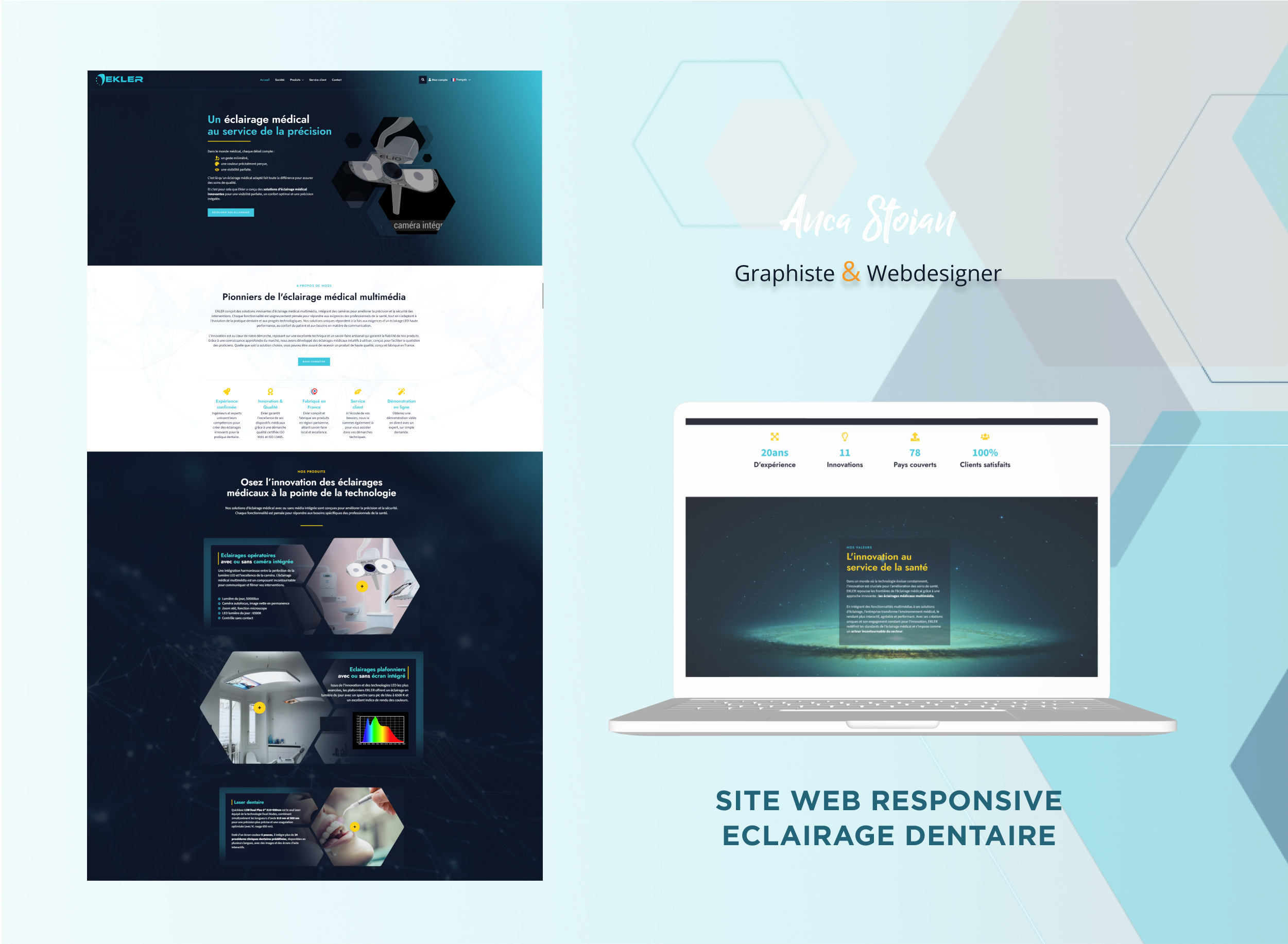Création site web éclairage dentaire